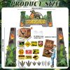 33Pcs Dinosaur Party Decorations Set Jungle Dino Door Banner 12 Inch Dinosaur Theme Boxes Dino Paper Signs Cutouts Party Favor Boxes for Tropical Jungle Safari Birthday Baby Shower Photo Booth Props view 2