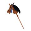ROCK MY BABY Hobby Horse Plush Stuffed Stick Horse with Award Ribbon for Boys and Girls 3+ Fun Toys for Pretend Play (Golden Brown) CPC Certified view 1