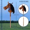 ROCK MY BABY Hobby Horse Plush Stuffed Stick Horse with Award Ribbon for Boys and Girls 3+ Fun Toys for Pretend Play (Golden Brown) CPC Certified view 2
