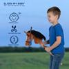 ROCK MY BABY Hobby Horse Plush Stuffed Stick Horse with Award Ribbon for Boys and Girls 3+ Fun Toys for Pretend Play (Golden Brown) CPC Certified view 3