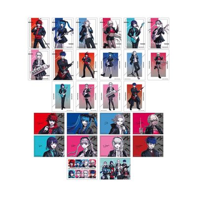 Hundred LINE Final Defense Academy Rock Band Ver. Trading Bromide, Box of 26