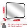 Plantureco Baby Car Mirror, Safety Car Seat Mirror for Rear Facing Infant, Clear Wide View, Easily Observe the Baby Move, Secure, Shatterproof, Easy Install, Perfect (Black) view 2