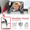 Plantureco Baby Car Mirror, Safety Car Seat Mirror for Rear Facing Infant, Clear Wide View, Easily Observe the Baby Move, Secure, Shatterproof, Easy Install, Perfect (Black) view 4