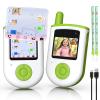 Video Walkie Talkies for Kids - 2 Pack Rechargeable Video Intercom Kids Walkie Talkies with Three Games & Sticker Effect, Indoor Outdoor Toys for Family Games, Birthday Gift for Boys Girls Ages 3-8 view 1