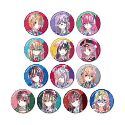 HEAVEN BURNS Red Trading Ani Art Glitter Tin Badges Box of 13