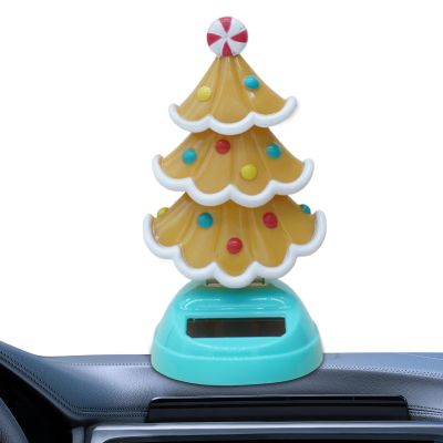 Christmas Solar Dancing Toy, for Windowsill Or Vehicle Interior with Cheerful Xmas Tree Dancer, Sturdy Solar Powered Christmas Ornament in Lollipop Style, Fun Motion in Sunshine