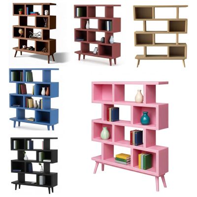 1:12 Scale Geometric Display Shelf for Adult Collectors - 3D-Printed Miniature Architectural Model and Diorama Accessory (Pink, Age 14+)