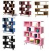 1:12 Scale Geometric Display Shelf for Adult Collectors - 3D-Printed Miniature Architectural Model and Diorama Accessory (Pink, Age 14+) view 1