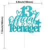 1 Pack 13 Official Teenager Cake Topper Glitter 13th Birthday Decorations for Boys Girls 13th Cake Decorations for Teen Birthday Party Supplies Blue view 2