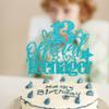 1 Pack 13 Official Teenager Cake Topper Glitter 13th Birthday Decorations for Boys Girls 13th Cake Decorations for Teen Birthday Party Supplies Blue view 4