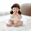 Blablablalu Baby Wig, Funny Baby Hat Winter Warm Crocheted Yarn Wig with Clown Pigtail for Girls Infant Costume Hat view 4