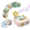Eacam Rabbit IP Design Phonograph, Charming Retro Cartoon, Educational Content, Early Childhood Education , Ambient Lighting, Musical Sensory Toy for Boy Girl (Pink) view 1