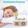 Eacam Rabbit IP Design Phonograph, Charming Retro Cartoon, Educational Content, Early Childhood Education , Ambient Lighting, Musical Sensory Toy for Boy Girl (Pink) view 4