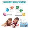 Eacam Rabbit IP Design Phonograph, Charming Retro Cartoon, Educational Content, Early Childhood Education , Ambient Lighting, Musical Sensory Toy for Boy Girl (Blue) view 3