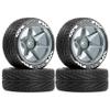 1/10 RC Rally Tire Set Outer Diameter: 68MM Metal Wheel Rim Tires for RC Rally Cars Compatible Models: TT01, TT02, XV01, TA06, PTG2, HPI, KYOSHO FW06, HSP TA06, A959, Traxxas (R426 Titanium) view 1