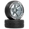 1/10 RC Rally Tire Set Outer Diameter: 68MM Metal Wheel Rim Tires for RC Rally Cars Compatible Models: TT01, TT02, XV01, TA06, PTG2, HPI, KYOSHO FW06, HSP TA06, A959, Traxxas (R426 Titanium) view 3