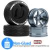 1/10 RC Rally Tire Set Outer Diameter: 68MM Metal Wheel Rim Tires for RC Rally Cars Compatible Models: TT01, TT02, XV01, TA06, PTG2, HPI, KYOSHO FW06, HSP TA06, A959, Traxxas (R426 Titanium) view 4