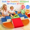 Ancaixin 7-Piece Baby Foam Climbing Blocks with Crawl Tunnel, Soft Foam Climbing Blocks for Toddlers,Baby Play Gym, Indoor Toddler Climbing Toys, Soft Play Set, Birthday Gifts for Boys and Girls view 2