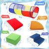 Ancaixin 7-Piece Baby Foam Climbing Blocks with Crawl Tunnel, Soft Foam Climbing Blocks for Toddlers,Baby Play Gym, Indoor Toddler Climbing Toys, Soft Play Set, Birthday Gifts for Boys and Girls view 3
