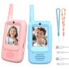 NUFR Video Walkie Talkies for Kids with 6 Voice Changer, Handheld Long Range Rechargeable Video Intercom Toys with Screen, 2 Pack Walkie Talkie for Girls Boys Indoor Outdoor Games Camping view 1
