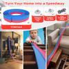 MASSRT 7-in-1 Flexible Race Track for Kids, 15 Ft, Red Blue view 3