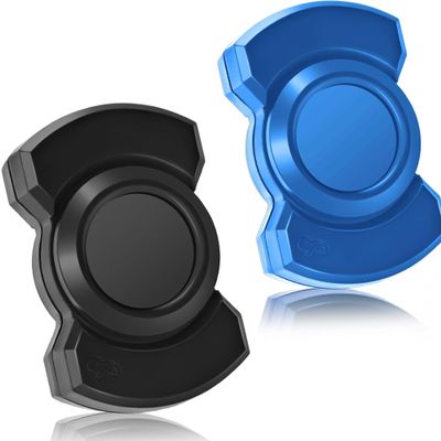 3-in-1 Fidget Spinner Toy for Adult Metal Slider Clicker Spinner Magnetic Easter Basket Stuffer for Adult Men Office Desk Toy Stress Anxiety Relief ADHD Magnet EDC Cool Gadget Gifts - Black+Blue