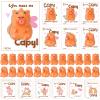 24 Set Valentines Day Gift Bulk Capybara Stress Balls Fun Relief Fidget Squeeze Toys with Positive Cards Mini Animal Desk Decor Capybara Party Favors for Office Teacher Adults(Spit Bubbles) view 1