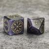 AUSPDICE Stone Dice, DND Dice with Gorgeous Case for Dungeons and Dragons Role Playing Games (PurpleOpal) view 3