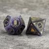 AUSPDICE Stone Dice, DND Dice with Gorgeous Case for Dungeons and Dragons Role Playing Games (PurpleOpal) view 4