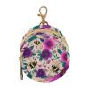 ElliTarr Pacifier Holder with Clip Pacifier Case for Diaper Bag Round Baby Pacifier Pouch Box Bag Portable Beige Bees and Colorful Flowers view 1