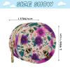 ElliTarr Pacifier Holder with Clip Pacifier Case for Diaper Bag Round Baby Pacifier Pouch Box Bag Portable Beige Bees and Colorful Flowers view 3