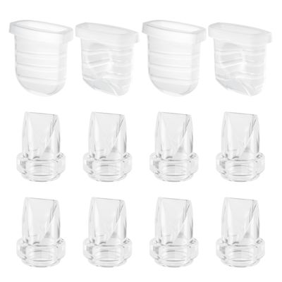 12-Counts S32 Model Breast Pump Parts, 8pcs Duckbill Valves and 4pcs Diaphragm Compatible with eufy S1 pro/S1/E20/E10, Fit for Lansinoh Discreet Duo/Nuliie/Motif Aura Glow S32 Pump
