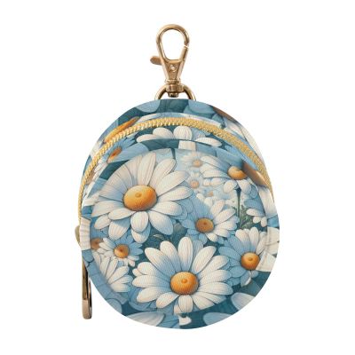 susiyo Pacifier Case White Color Daisy Flowers Portable Pacifier Storage with TPU Lining
