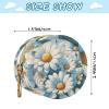 susiyo Pacifier Case White Color Daisy Flowers Portable Pacifier Storage with TPU Lining view 3