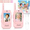 Video Walkie Talkie for Kids - 2 Pack Rechargeable Kids Walkie Talkies Long Range Radios, Camera Facetime Walkie Talkie, Easter Birthday Gifts for Girls, Toys for Age 3-12, Indoor Outdoor Travel view 1