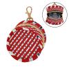 ElliTarr Pacifier Holder with Clip Pacifier Case for Diaper Bag Round Baby Pacifier Pouch Box Bag Portable Patriotic Striped Red Stars view 2