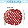 ElliTarr Pacifier Holder with Clip Pacifier Case for Diaper Bag Round Baby Pacifier Pouch Box Bag Portable Patriotic Striped Red Stars view 3