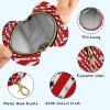 ElliTarr Pacifier Holder with Clip Pacifier Case for Diaper Bag Round Baby Pacifier Pouch Box Bag Portable Patriotic Striped Red Stars view 4