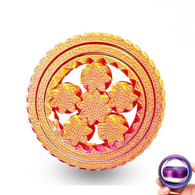 2-PCS 3D Printed Spinners Fidget Toys Adults - Stress Relief Toys for ADHD, Anxiety & Sensory Needs | Quiet Office Desk Toy & Party Favors - Birthday Goodie Bag Fillers Halloween (Red Gold)