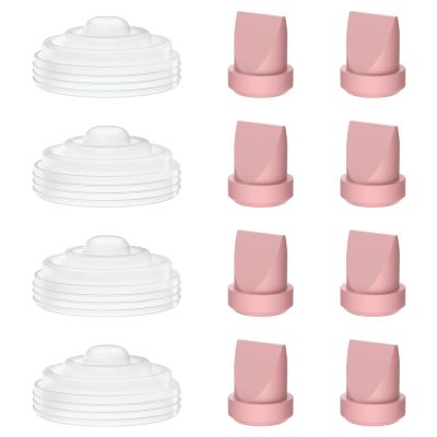 12 Pack M5 Pump Parts, 8ps Red Duckbill Valves and 4pcs Silicone Diaphragm Compatible with Momcozy M5 Wearable Breast Pump, Replace for Momcozy Pump Parts, Red Valve, Diaphragm