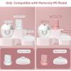 12 Pack M5 Pump Parts, 8ps Red Duckbill Valves and 4pcs Silicone Diaphragm Compatible with Momcozy M5 Wearable Breast Pump, Replace for Momcozy Pump Parts, Red Valve, Diaphragm view 2