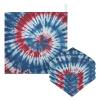 JHKKU Red Blue Tie Dye Baby Washcloths Newborn Muslin Burp Cloths 3 Pack Soft Cotton Baby Face Bath Towel Drool Bibs for Infants, Girls and Boys 11.8 x 11.8 Inch view 1