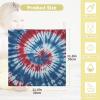 JHKKU Red Blue Tie Dye Baby Washcloths Newborn Muslin Burp Cloths 3 Pack Soft Cotton Baby Face Bath Towel Drool Bibs for Infants, Girls and Boys 11.8 x 11.8 Inch view 3