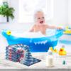JHKKU Red Blue Tie Dye Baby Washcloths Newborn Muslin Burp Cloths 3 Pack Soft Cotton Baby Face Bath Towel Drool Bibs for Infants, Girls and Boys 11.8 x 11.8 Inch view 4