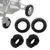 4 Pcs Baby Stroller Wheel Covers Bassinet Stroller Wheel Noise Reducing Protective Hand Washable Stroller Wheel Cover for Baby Stroller Wheelchair Pushchair Jogger (Black) view 1
