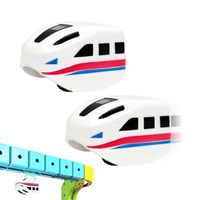 2Pcs Replacement Magnetic Electric Train Cars for klick Rail, Rechargeable Toy Trains for klick Rail Electric Train Set, Trains for Flexible Race Tracks, Add-On Accessory for Kids Train Track Sets