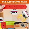 2Pcs Replacement Magnetic Electric Train Cars for klick Rail, Rechargeable Toy Trains for klick Rail Electric Train Set, Trains for Flexible Race Tracks, Add-On Accessory for Kids Train Track Sets view 3