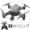 2-Pack 1080P HD Camera DronesBlack and Red Striped Drones for Kids and Gray RC Quadcopter for Kids Adults with Gesture Selfie, 3D Flips, Waypoints Fly, 2 Batteries view 3