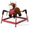 FUNLIO Bull Spring Rocking Horse for Kids 3-6, Wild Ride on Horse with Covered Spring & Sturdy Frame, Neighing & Galloping Sound for Pretend Play, Spring Horse Toys Gift, CPC & CE Certified view 1