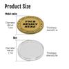 10 Custom Challenge Coins, Metal Commemorative Coin with Logo/Text/Picture, Memorial Gift for Company, Military, Wedding & Anniversary (Gold) view 3
